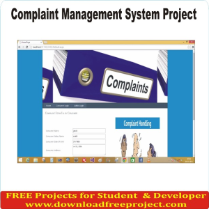 Complaint Management System